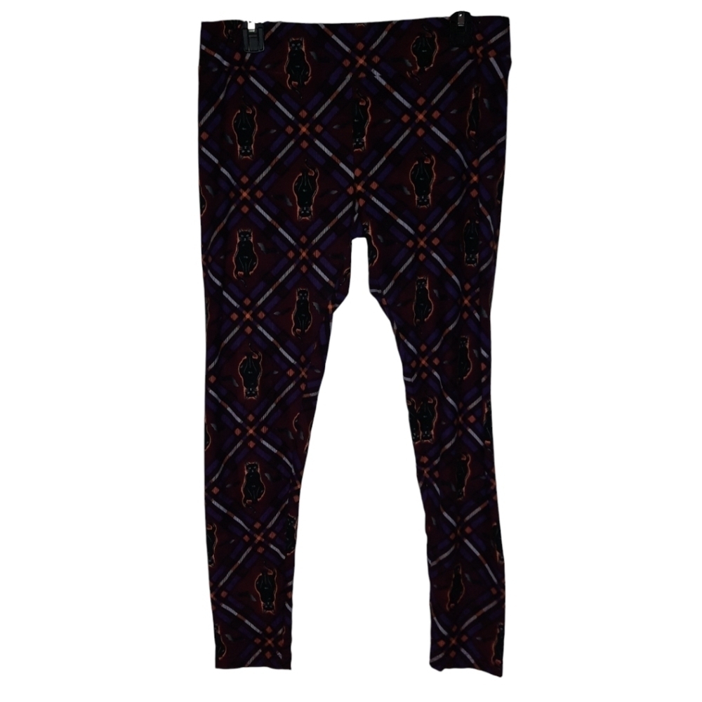 Celebrate Halloween Plaid Leggings Large 12 14